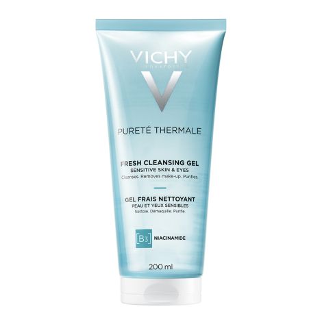 Виши Пюрте Термаль Освежающий очищающий гель для умывания лица с ниацинамидом 200мл