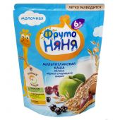 ФрутоНяня каша молочная мультизлаковая яблоко/черная смородина/вишня 200г