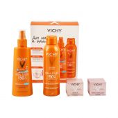 Виши Капиталь Идеал Солей набор Спрей-вуаль для тела SPF50 200мл+Спрей для дет.SPF50+ 200мл+Идеалия крем для лица 15мл (VRU04533)