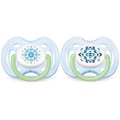 Филипс Авент пустышка ФриФлоу дизайн от 0 до 6мес для мальчиков № 2 SCF180/25