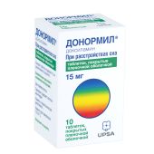Донормил таблетки покрытые пленочной оболочкой 15мг №10