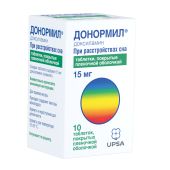 Донормил таблетки покрытые пленочной оболочкой 15мг №10 №3