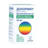 Донормил таблетки покрытые пленочной оболочкой 15мг №10 №4