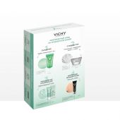 Виши Нормадерм набор очищающий гель 15мл+ очищающая глиняная маска 15мл+ корректирующий уход против несовершенств 3мл+дермабленд 3Д  1,5мл