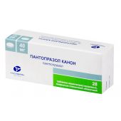 Пантопразол Канон таб.п/о раствор./кишечн. 40мг №28