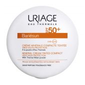 Урьяж Барьесан минеральная компактная тональная крем-пудра тон светлый SPF50+ пудренница с зеркалом и спонжем 10г