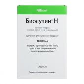 Инсулин Биосулин Н сусп. п/к введ. 100МЕ/мл 3мл картр.со шприц-ручкой БиоматикПен 2 №5