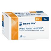 Рабепразол-Вертекс капс.киш.раст. 20мг №28