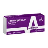 Пантопразол-Акрихин таблетки покрытые кишечнорастворимой оболочкой 40мг №30 №3