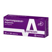Пантопразол-Акрихин таблетки покрытые кишечнорастворимой оболочкой 40мг №30 №2