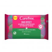 Кэфри Дуо эффект салфетки для интимной гигиены зеленый чай/алоэ вера № 20