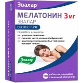 Мелатонин Эвалар таб. покр. плен.оболочк. 3мг №100