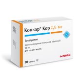 Конкор-кор таб.п/о плен. 2,5мг №30 №3