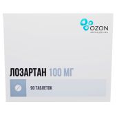 Лозартан таб.п/о плен. 100мг №90 №2