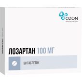Лозартан таб.п/о плен. 100мг №90 №4