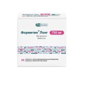 Форметин Лонг таблетки покрытые оболочкой пролонг. 750мг № 60