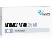 Агомелатин таб.п/о плен. 25мг №28 №4