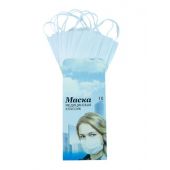 Маска медицинская Сенс одноразовая из нетканого материала № 10/голубая