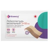 Клинса лейкопластырь мозольный Салипод 2х10см с фиксир. 4х10см