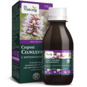 Др. Вистонг сироп солодки с витамином с без сахара флакон 150мл БАД