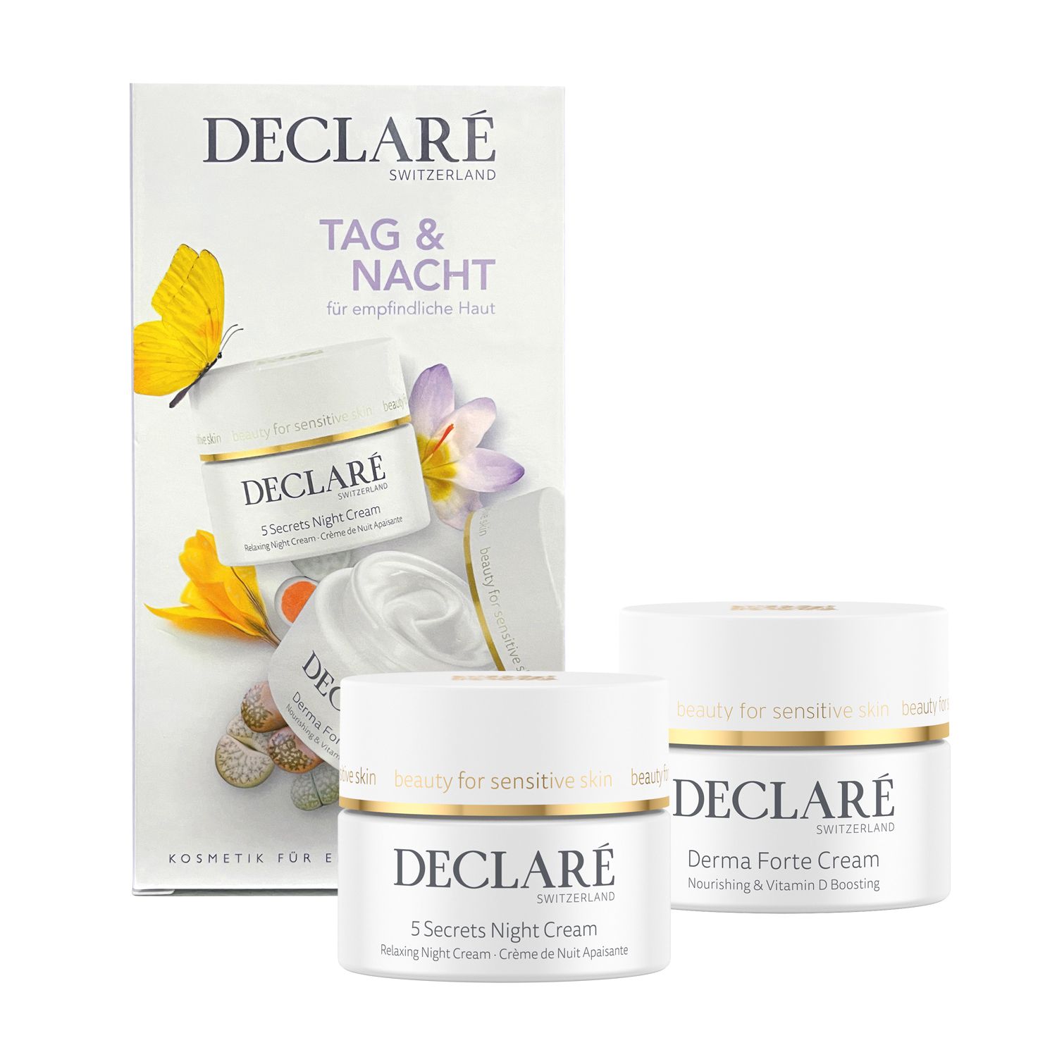 DECLARE Set Derma Forte/Бьюти-набор/Усил. защ. функций кожи/Крем-активатор вит. D/усил. защ. функции кожи 50мл/Ночной восст. крем 5 секретов 50мл