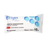 Ангел салфетки медицинские сорбционные стерильные нетканые однослойные 16смх14см №10
