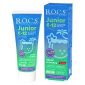 Рокс паста зубная юниор кокос и ваниль для детей 74г
