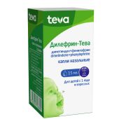 Дилефрин-Тева капли наз. 0,25мг/мл+2,5мг/мл 15мл №2