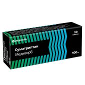 Суматриптан Медисорб таблетки покрытые пленочной оболочкой 100мг №10