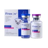 Ипекон лиофилизат для приг. раствора для инъекций для кошек с растворителем флакон 80мг/180мг 5мл
