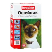 Беафар ошейник инсектоакарицидный для кошек водостойкий 2 степень защиты черный 35см