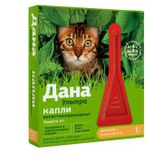 Дана Ультра капли на холку пипетки 0,32мл №1 (для кошек и котят до 4 кг)