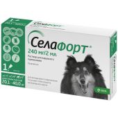 Селафорт капли на холку для собак весом от 20,1 до 40кг пипетка 240мг 2мл