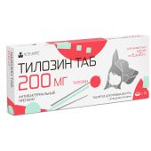 Тилозин Таб таб. д/приема внутрь 200мг №10 /для животных от 5кг до 20кг/