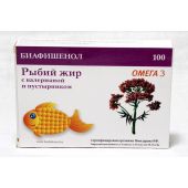 Рыбий жир Биафишенол валериана/пустырника капс. 0,3г №100