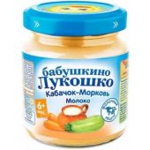 Бабушкино Лукошко пюре кабачок/морковь/молоко 100мл