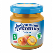 Бабушкино Лукошко пюре персик от 4мес. 100г