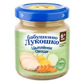 Бабушкино Лукошко пюре цыпленок/овощи от 7мес. 100г