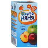 ФрутоНяня нектар яблоко/слива с мякотью 200мл