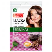Народные рецепты маска для волос Репейная с какао и яичным желтком 30мл