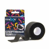 Кинексиб Спорт Тейп бинт нестерильный адгезивный стягиваяющий цвет черный 9,1м x 3,8см №1 №3