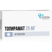 Топирамат таб.п/о плен. 25мг №30 №4