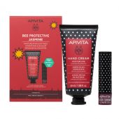 Апивита набор Жасминкрем для рук 50мл+уход для губ с оттен.Черная смородина 4,4г
