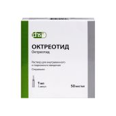 Октреотид раствор внутревенного и подкожного введения 50 мкг / мл ампулы 1мл № 5