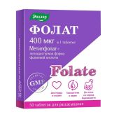 Фолат 400мкг таб д/рассас 0,23г №50/БАД