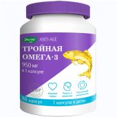 Эвалар Тройная Омега-3 950мг капс. 1300мг №80