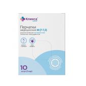 Клинса перчатки диагностические лат. неопудренные размер M №10 5 пар