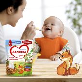 Малютка каша молочная гречка 220г №4