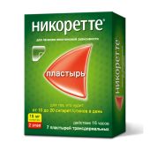 Никоретте полупрозрачная терапевт.система трансдерм. 15мг/16ч №7 №4