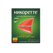 Никоретте полупрозрачная терапевт.система трансдерм. 15мг/16ч №7